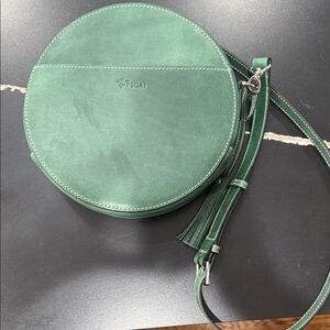 Forest Green Round Crossbody Bag